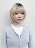 ＊ハイトーン姫カット軽めボブ小顔ボブウルフボブレイヤーボブ