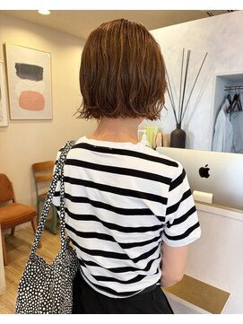 ブラウン (BROWN) ニュアンスボブ【吉祥寺 切りっぱなし ボブ ぷつっとボブ】