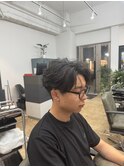 MEN’S HAIR/ブルーブラック/フェザーパーマ/船橋