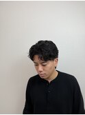 アップバング　メンズショート　本厚木メンズパーマ