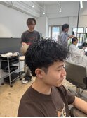 MEN’S HAIR/サーフカール/刈り上げセンターパート/船橋