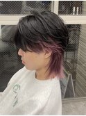ハイライト/マッシュパーマ/ウルフ/アッシュブラック/立川駅