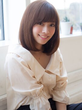 ヴィヴィ(VIVIE) 小顔前髪ワンカール内巻きボブリーチなし髪質改善ココアベージュ