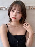 ☆大人可愛い切りっぱなしボブ ベージュカラー　新宿