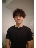 ディスデイバイネルケ 立川(Thisday by nelke)&nbsp;レッドブラウンツイストパーマ韓国マッシュメンズ立川