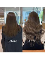 エクステ/シールエクステ専門店/梅田/ヘアセット/ヘアアレンジ/LANDS ANNEX  エクステ&nbsp;ブラウンベージュ バージンレミーエクステ80本【大阪 梅田】