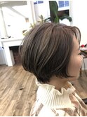 -Ameri-大人ショートボブ　× &nbsp;&nbsp;ミルクティーベージュ