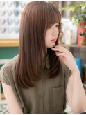 透け感斜めバング♪前下がり小顔ワンカールb戸頭20代30代40代