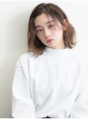 ボブ/パーマ/韓国風スタイル/シースルー