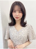 大人可愛い20代30代40代小顔くびれミディ×ライトグレージュ