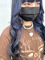 シモキタジャムズ&nbsp;ブルーブラック×ネイビー＊インナーカラー/ダブルカラー