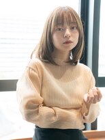 小顔ヘア/くびれボブ/大人可愛い/20代30代/シースルーバング