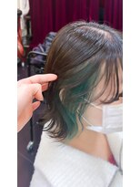 ミシェリー(misherry)&nbsp;イメチェンケアブリーチイヤリングカラーハイトーンオリーブ緑