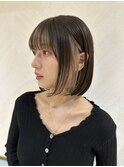 シルキーベージュ×グレージュカラー【髪質改善/縮毛矯正】