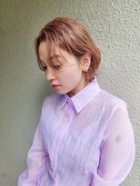 スーハ 恵比寿(SUUHA)&nbsp;モードヘア/セミウェット大人くびれショートボブ/ピンクカラー