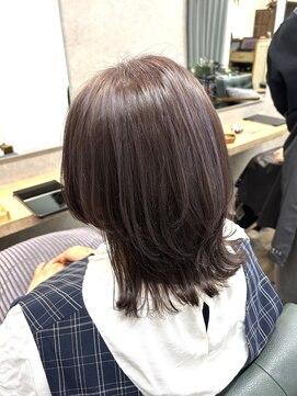 リベストバイジェービー 稲毛(li best. byjb) デザインカラー/レイヤーカット/ウェットヘア/オリーブベージュ