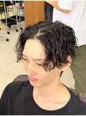 センターパート×ツイストスパイラル