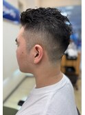 20代30代メンズスパイラルパーマワイルドオシャレ感アッシュ