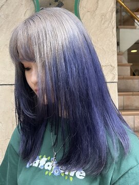 スタイル スマート サロン(STYLE smart salon) シルバーとパープルのルーツカラー【ことこ】