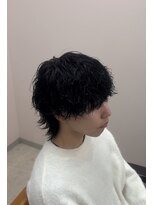 ヘーゼル 博多(HAZEL.)&nbsp;itsuki/メンズウルフ 波巻きパーマスパイラルパーマ