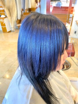 モップス 能見台店(MOPS) ウルフカット×ブルーブラック