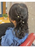 【COS/平塚/松下】小学生ヘアアレンジ/編み込みハーフアップ