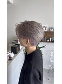 ブリーチカラー/フェザーショート/フェザーパーマ/メンズパーマ
