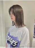 【keen×miho 】　切りっぱなしミディアム　グレージュカラー