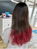 エンドカラーはカシスレッドでお洒落に！