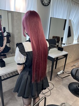 セレーネヘアー オオサカ 心斎橋店(Selene hair OSAKA) カシスレッドカラー心斎橋難波大人ピンクブラウン韓国ヘア