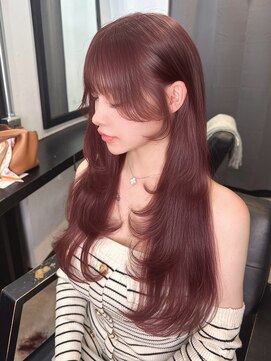 ラピス 名古屋本店(Lapis) ピンクブラウン×エクステ×レイヤー