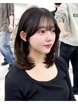 アマトウキョウスマートサロン(AMA TOKYO×Smart Salon) 韓国ヘア レイヤー 顔まわり