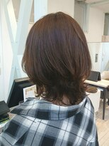 デイジー(Daisy) 春ミディアムレイヤーミディアムウルフパーマ艶ブラウン*