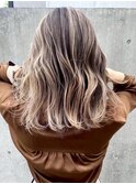 結べるレイヤーカットロングウェーブハイライト◎20代~50代