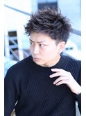 グランジシャープモヒカンツーブロ刈り上げネープレスマート