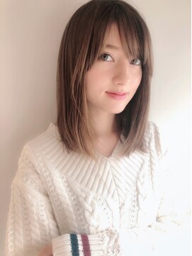 ノク(nok) 伸ばしかけボブ_大人ガーリーダークアッシュ似合わせカット