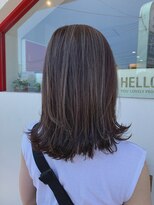 アモヘアー 城山店(amo hair) : ロブ ハイライトカラー ダークベージュ