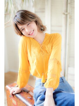 セシルヘアー 高槻店(Cecil hair) ルーズミディ_ブルージュヴェールウェーブアシメショート