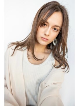 オースティン 門前仲町(AUSTIN) 大人かわいい前髪セシルカットココアブラウンフリンジウェーブ