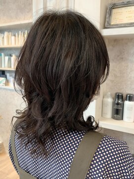 キャアリー(Caary) 福山市美容室Caary人気 マッシュウルフパーマスタイル