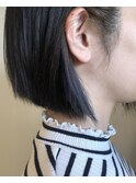 大人インナーカラー くすみブルー♪