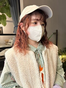 ヴヴ(Bub) wave perm / オレンジレッド　ウェーブパーマ