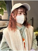 wave perm / オレンジレッド ウェーブパーマ