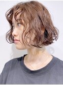 ライトアッシュ_チェリーブラウンフェミニンロング_ba349261