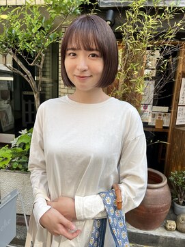 ネルケ 立川(nelke) パツっとラインボブ_ネビージュこなれミディ20代30代40代