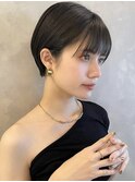 大人可愛い20代30代マッシュショートチョコレートカラー A803