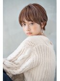 大人かわいい前髪セシルカットココアブラウンフリンジウェーブ