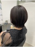 切りっぱなしボブ/エアリーロング/美髪/ピンクブラウン/ショート
