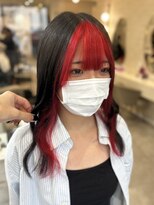 ラビス クローバー(Lovis clover)&nbsp;前髪にはポイントで！インナーカラーレッド♪あゆむ