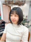 小顔ウルフカット